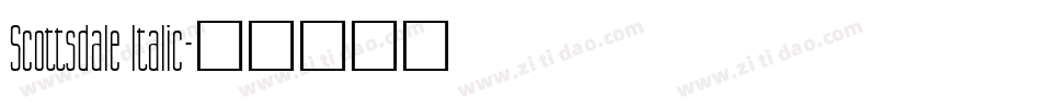Scottsdale Italic字体转换